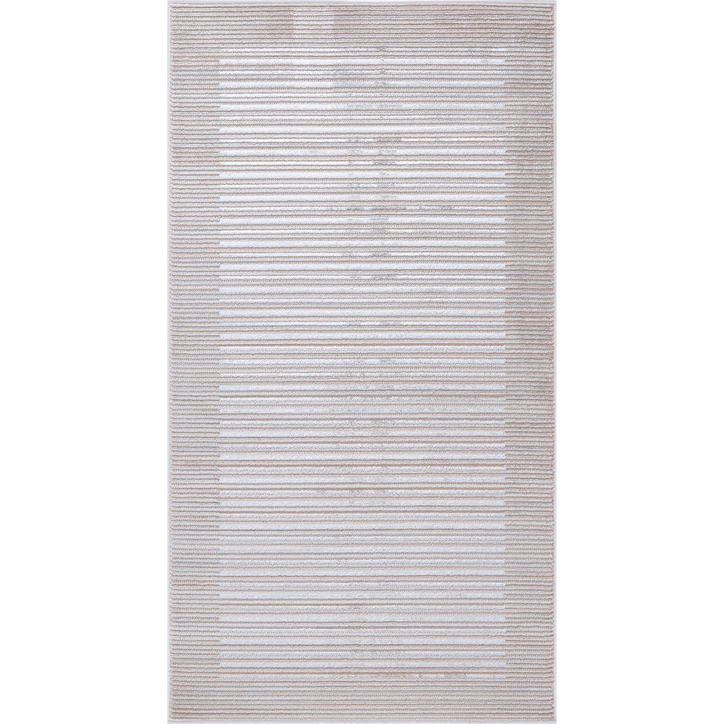 AIYANA Tapis Scandinave Rayé I Tapis Moderne, Salon I Tapis Contemporain, Poils Courts, Doux, Entretien Facile I Beige, Blanc