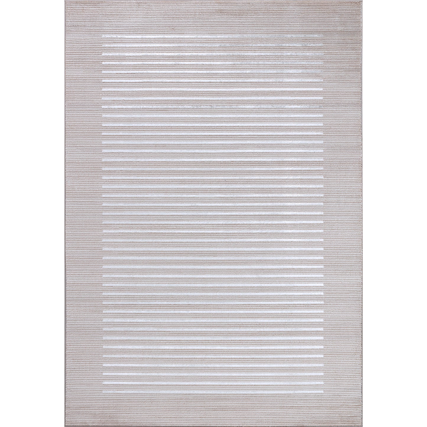 AIYANA Tapis Scandinave Rayé I Tapis Moderne, Salon I Tapis Contemporain, Poils Courts, Doux, Entretien Facile I Beige, Blanc