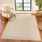 AIYANA Tapis Scandinave Rayé I Tapis Moderne, Salon I Tapis Contemporain, Poils Courts, Doux, Entretien Facile I Beige, Blanc