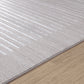 AIYANA Tapis Scandinave Rayé I Tapis Moderne, Salon I Tapis Contemporain, Poils Courts, Doux, Entretien Facile I Beige, Blanc