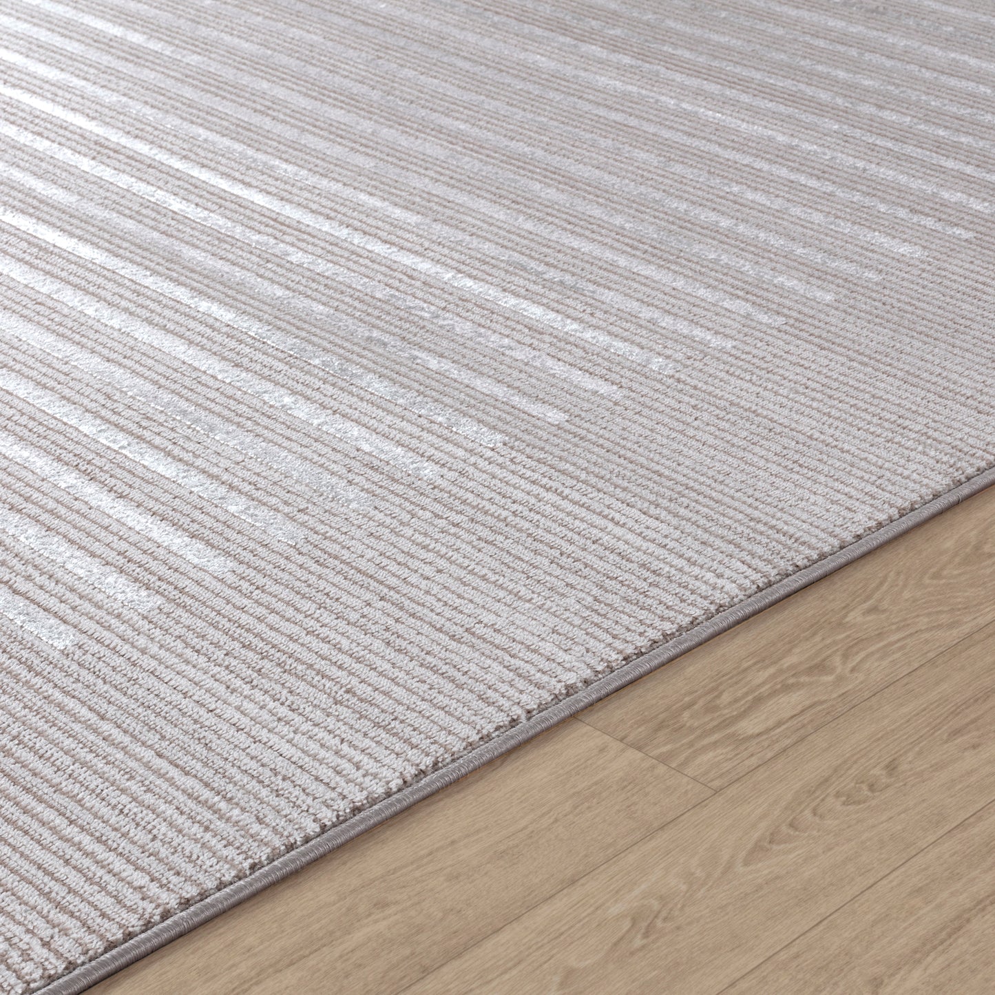 AIYANA Tapis Scandinave Rayé I Tapis Moderne, Salon I Tapis Contemporain, Poils Courts, Doux, Entretien Facile I Beige, Blanc