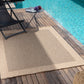 JESSICA Tapis Extérieur Aspect Jute I Tapis Bohème Extérieur et Intérieur, Terrasse, Balcon, Véranda, Salon, Cuisine I Beige, Noir