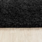 CHARON Tapis Shaggy I Tapis Moderne, Salon, Chambre I Tapis Uni à Poils Longs, Épais, Doux, Durable, Moelleux, Entretien Facile I Noir