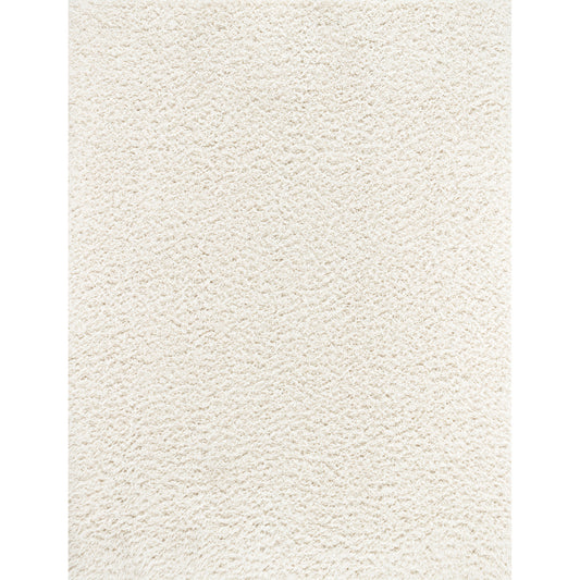 CHARON Tapis Shaggy I Tapis Moderne, Salon, Chambre I Tapis Uni à Poils Longs, Épais, Doux, Durable, Moelleux, Entretien Facile I Crème