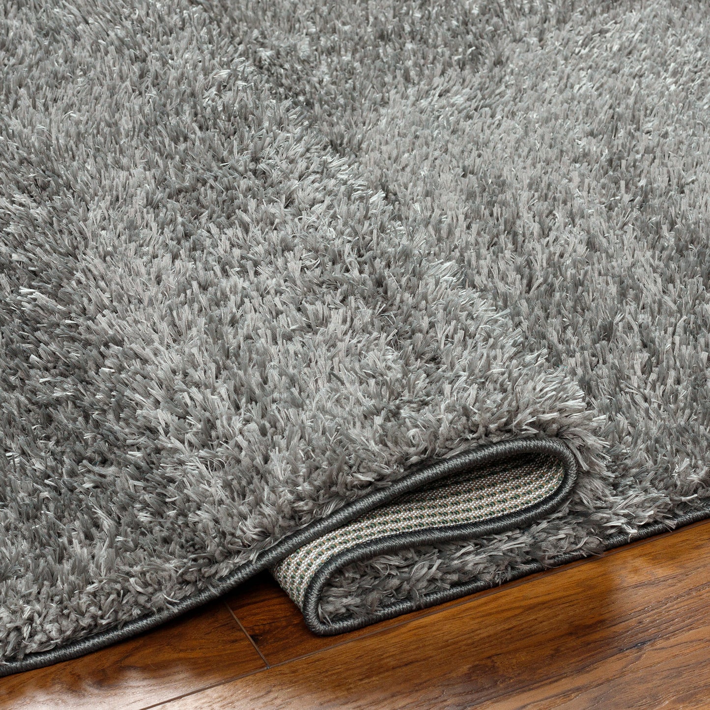 CHARON Tapis Shaggy I Tapis Moderne, Salon, Chambre I Tapis Uni à Poils Longs, Épais, Doux, Moelleux, Entretien Facile I Gris Foncé