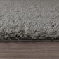 CHARON Tapis Shaggy I Tapis Moderne, Salon, Chambre I Tapis Uni à Poils Longs, Épais, Doux, Moelleux, Entretien Facile I Gris Foncé