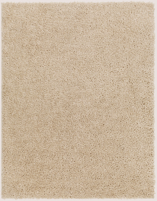 CHARON Tapis Shaggy I Tapis Moderne, Salon, Chambre I Tapis Uni à Poils Longs, Épais, Doux, Durable, Moelleux, Entretien Facile I Beige