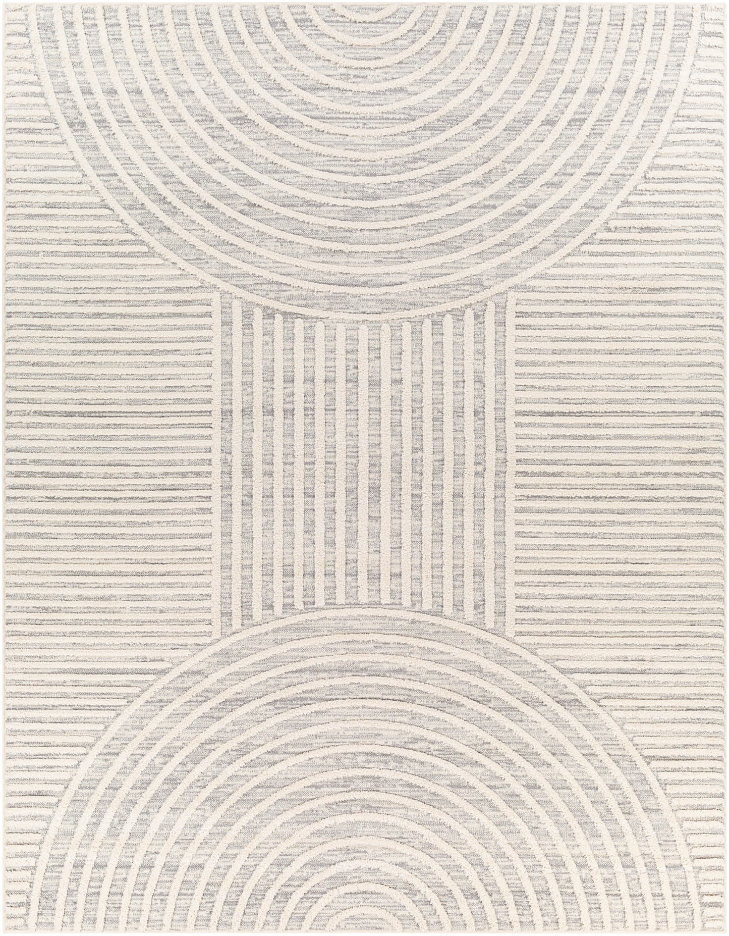 KYRA Tapis Scandinave I Tapis Moderne, Salon, Chambre I Tapis Contemporain, Poils Courts, Doux, Durable, Entretien Facile I Gris, Ivoire