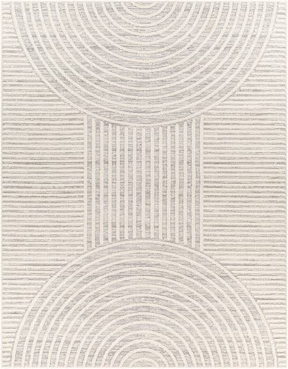 KYRA Tapis Scandinave I Tapis Moderne, Salon, Chambre I Tapis Contemporain, Poils Courts, Doux, Durable, Entretien Facile I Gris, Ivoire