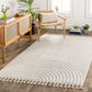 KYRA Tapis Scandinave I Tapis Moderne, Salon, Chambre I Tapis Contemporain, Poils Courts, Doux, Durable, Entretien Facile I Gris, Ivoire