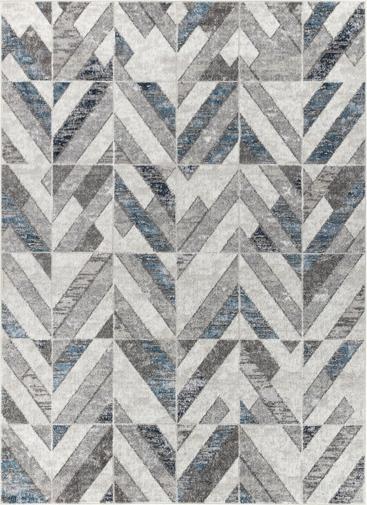 MARQUIE Tapis Scandinave I Tapis Moderne, Salon, Chambre I Tapis Contemporain, Poils Courts, Doux, Entretien Facile I Bleu, Gris