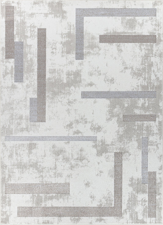 PHYLICIA Tapis Scandinave I Tapis Moderne, Salon, Chambre I Tapis Contemporain, Poils Courts, Doux, Entretien Facile I Blanc, Gris