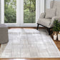 PEGAH Tapis Scandinave I Tapis Moderne, Salon, Chambre I Tapis Contemporain, Poils Courts, Doux, Entretien Facile I Blanc, Gris