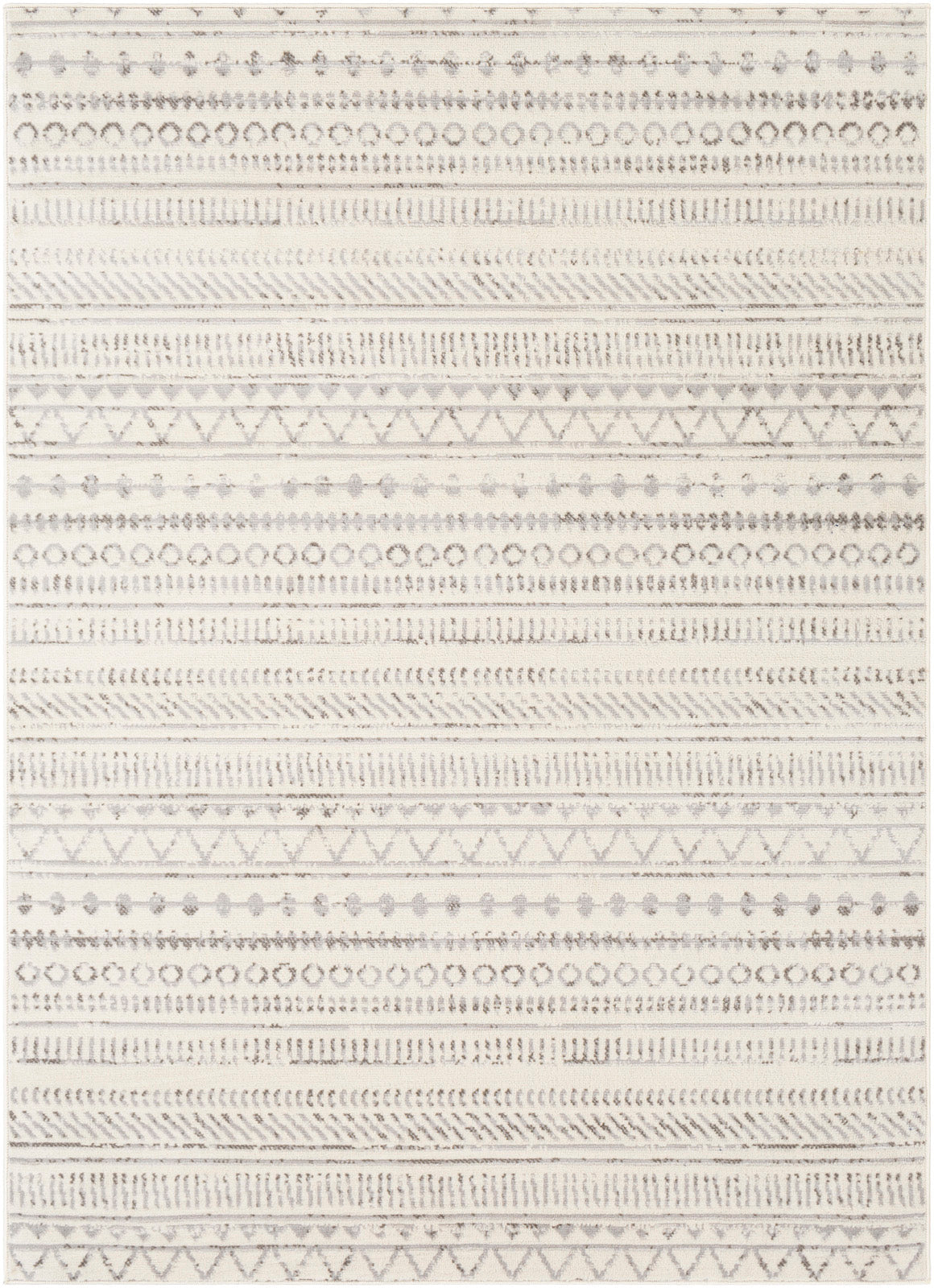 OOIJ Tapis Scandinave I Tapis Moderne, Salon, Chambre I Tapis Contemporain Bohème, Poils Courts, Doux, Entretien Facile I Gris, Blanc