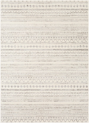 OOIJ Tapis Scandinave I Tapis Moderne, Salon, Chambre I Tapis Contemporain Bohème, Poils Courts, Doux, Entretien Facile I Gris, Blanc