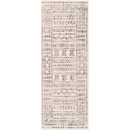 NEDERWOUD Tapis Scandinave I Tapis Moderne, Couloir, Salon, Chambre I Tapis Contemporain Bohème, Poils Courts, Doux I Blanc, Noir