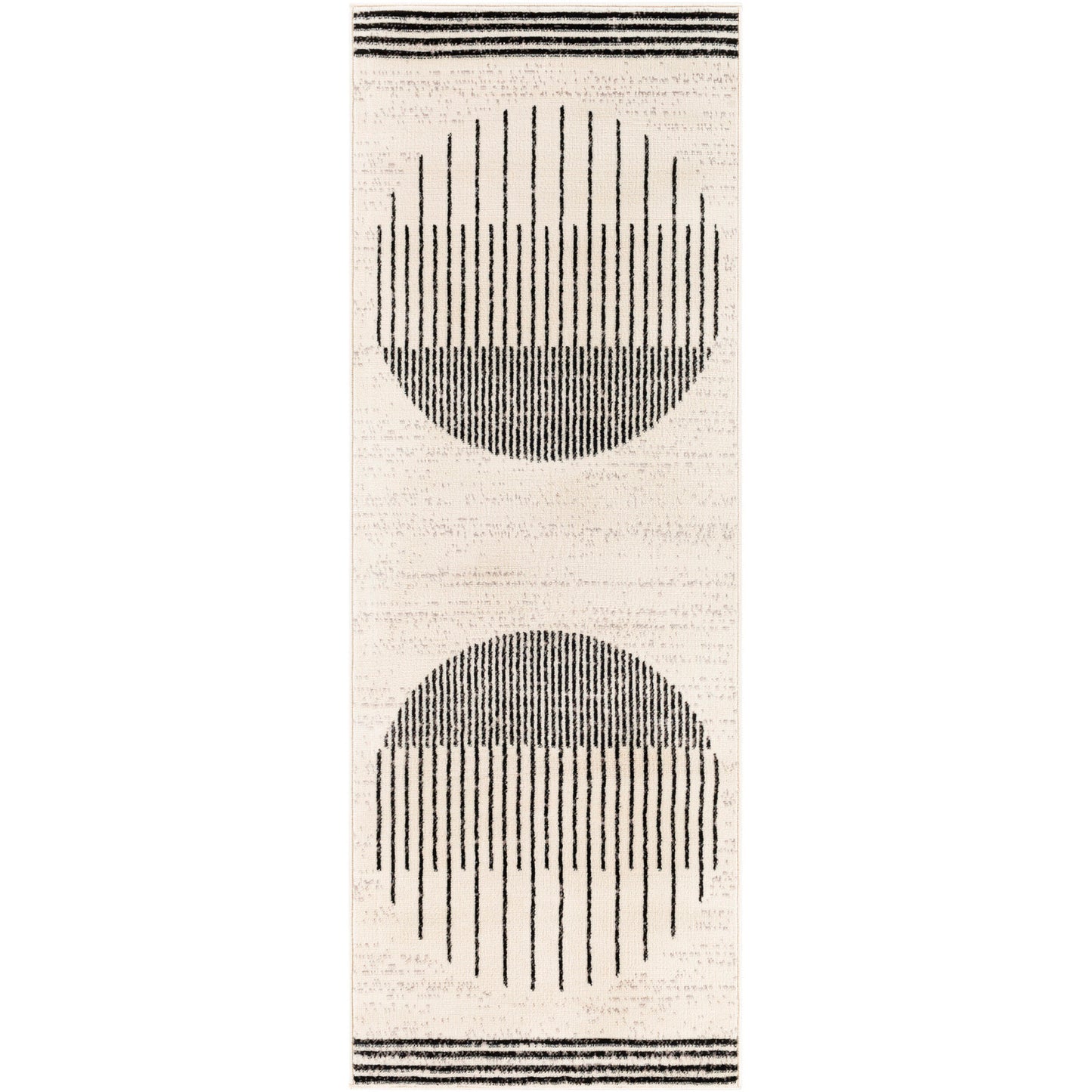 NEERBOSCH Tapis Scandinave I Tapis Moderne, Couloir, Salon, Chambre I Tapis Contemporain, Poils Courts, Doux, Durable I Blanc, Noir