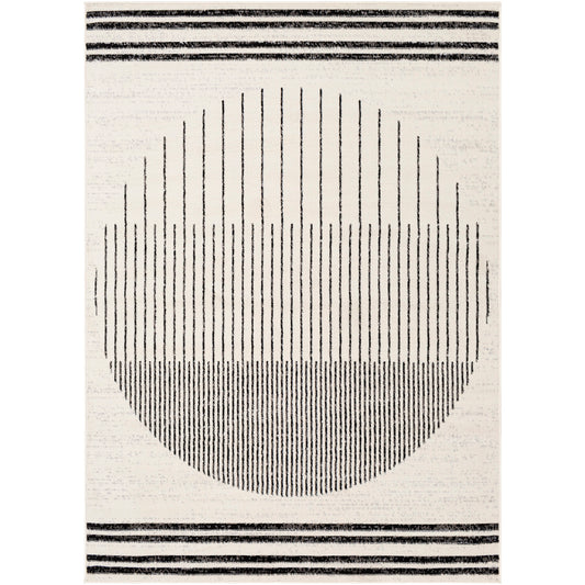 NEERBOSCH Tapis Scandinave I Tapis Moderne, Couloir, Salon, Chambre I Tapis Contemporain, Poils Courts, Doux, Durable I Blanc, Noir