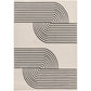 BURNSIDE Tapis Scandinave I Tapis Moderne, Couloir, Salon, Chambre I Tapis Contemporain, Poils Courts, Doux, Durable I Blanc, Noir