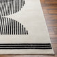 KOREY Tapis Scandinave I Tapis Moderne, Salon, Chambre I Tapis Contemporain, Poils Courts, Doux, Entretien Facile I Blanc, Noir