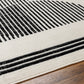 KOREY Tapis Scandinave I Tapis Moderne, Salon, Chambre I Tapis Contemporain, Poils Courts, Doux, Entretien Facile I Blanc, Noir