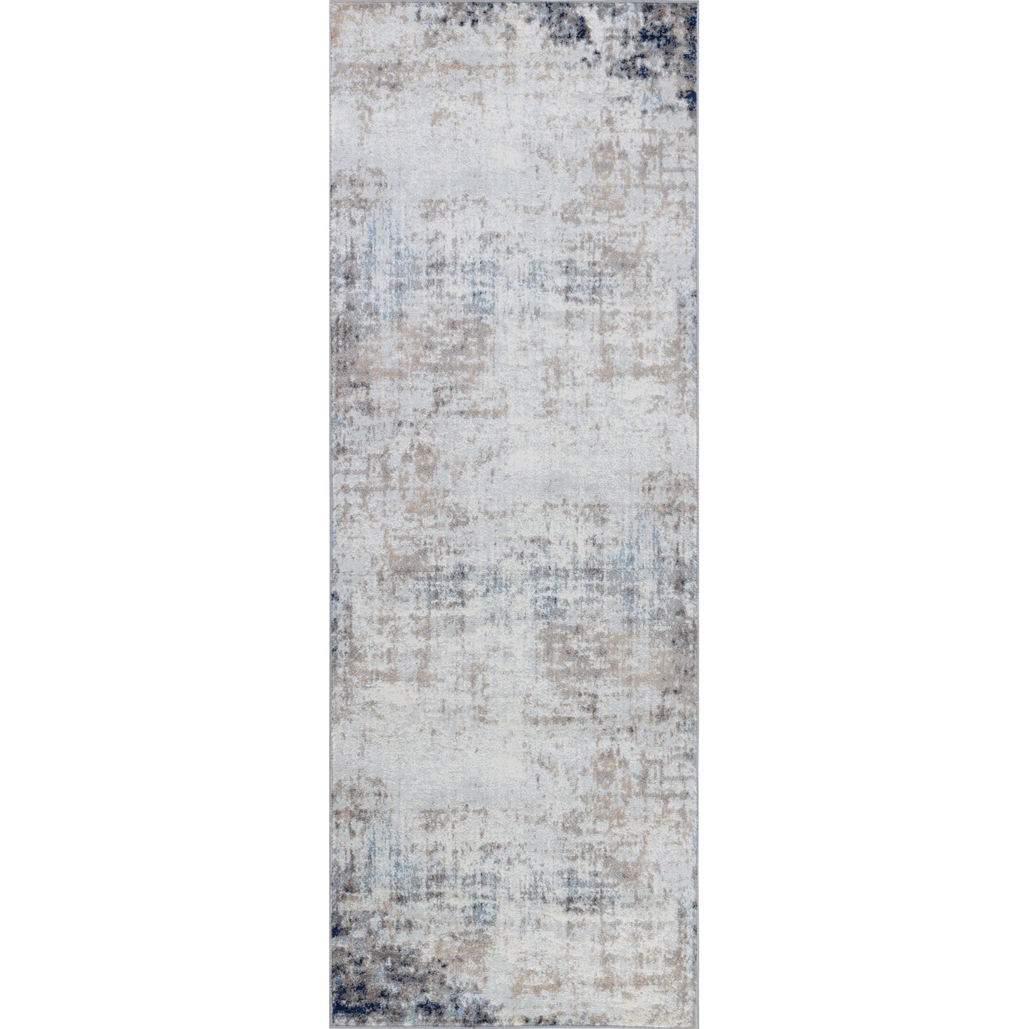 SHERBORNE Tapis Abstrait I Tapis Moderne, Couloir, Salon, Chambre I Tapis Design Marbre à Poils Courts, Doux I Ivoire, Gris, Bleu