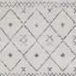 ROLDE Tapis Berbère I Tapis Traditionnel, Couloir, Salon, Chambre I Tapis Ethnique à Poils Courts, Doux, Entretien Facile I Blanc, Gris