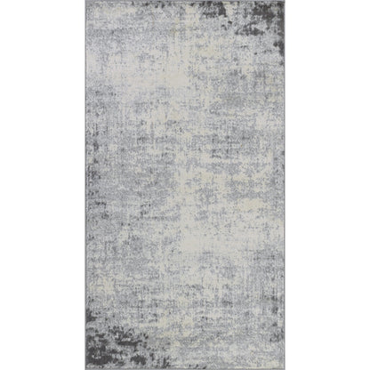 SHERBORNE Tapis Abstrait I Tapis Moderne, Couloir, Salon, Chambre I Tapis Design Marbre Moucheté à Poils Courts, Doux I Blanc, Gris