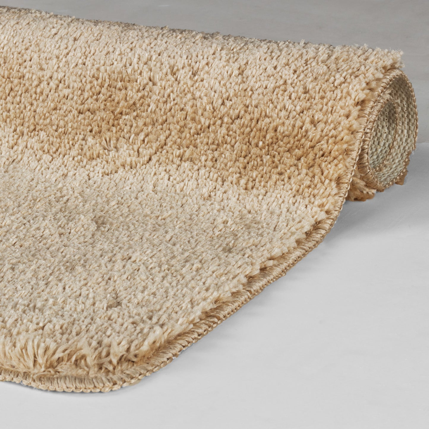 MEGGIN Tapis Salle de Bain I Tapis Antidérapant, Lavable en Machine, Poils Longs, Doux, Durable, Absorbant, Séchage Rapide I Beige