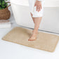 MEGGIN Tapis Salle de Bain I Tapis Antidérapant, Lavable en Machine, Poils Longs, Doux, Durable, Absorbant, Séchage Rapide I Beige