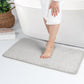 MEGGIN Tapis Salle de Bain I Tapis Antidérapant, Lavable en Machine, Poils Longs, Doux, Durable, Absorbant, Séchage Rapide I Gris Clair