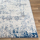 LEAH Tapis Abstrait I Tapis Moderne, Salon, Chambre I Tapis Design Marbre Moucheté à Poils Courts, Doux, Durable I Gris, Blanc, Bleu