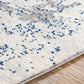 LEAH Tapis Abstrait I Tapis Moderne, Salon, Chambre I Tapis Design Marbre Moucheté à Poils Courts, Doux, Durable I Gris, Blanc, Bleu