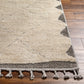 WELLMAN Tapis Berbère I Tapis Traditionnel, Salon, Chambre I Tapis Ethnique à Poils Courts, Doux, Entretien Facile I Beige, Gris