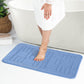 NYRISS Set 2 Tapis Salle de Bain et WC I Tapis Antidérapants, Lavables en Machine, Poils Longs, Doux, Séchage Rapide I Bleu