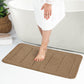 ALENE Set 2 Tapis Salle de Bain et WC I Tapis Antidérapants, Lavables en Machine, Poils Longs, Doux, Séchage Rapide I Marron