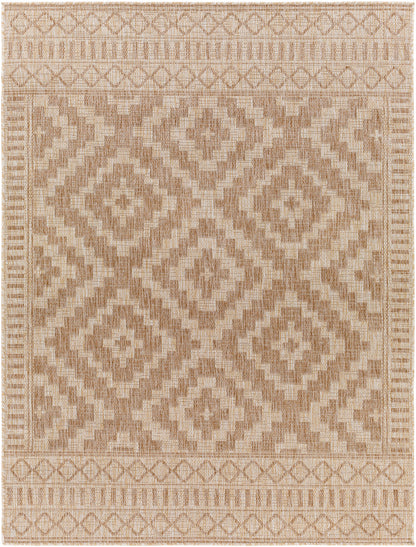 KIRKMAN Tapis Extérieur Aspect Jute I Tapis Bohème Extérieur et Intérieur, Terrasse, Balcon, Véranda, Salon, Cuisine I Ivoire, Beige