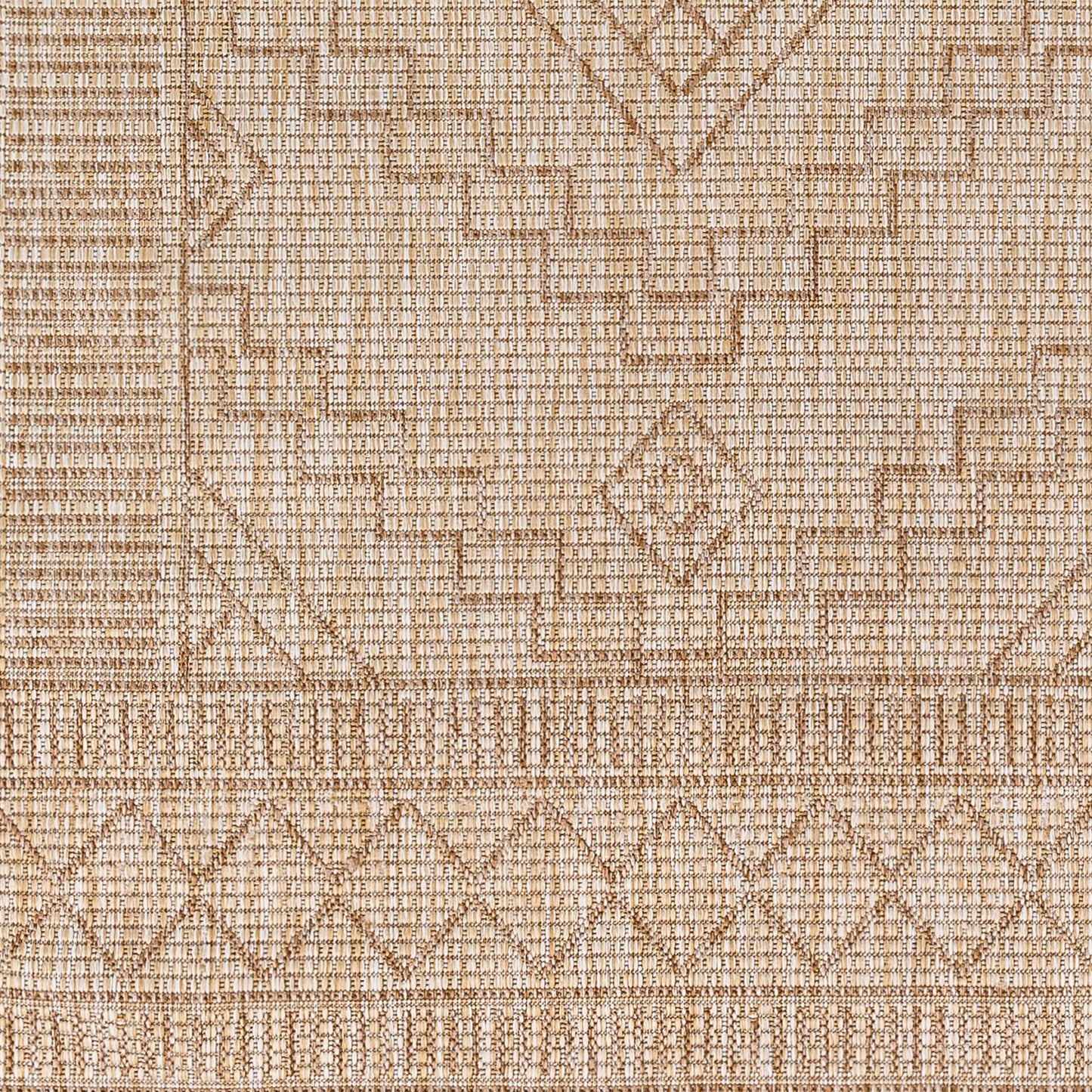 KIRKMAN Tapis Extérieur Aspect Jute I Tapis Bohème Extérieur et Intérieur, Terrasse, Balcon, Véranda, Salon, Cuisine I Ivoire, Beige