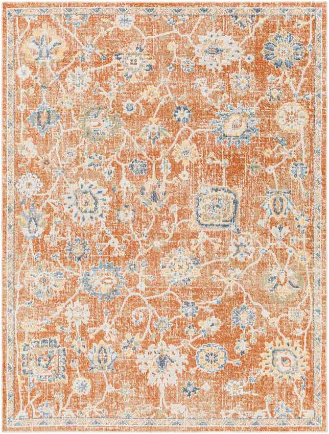 ERLANGER Tapis Lavable en Machine I Tapis Persan, Salon, Cuisine I Tapis Vintage Oriental, Poils Courts, Doux, Durable I Terracotta