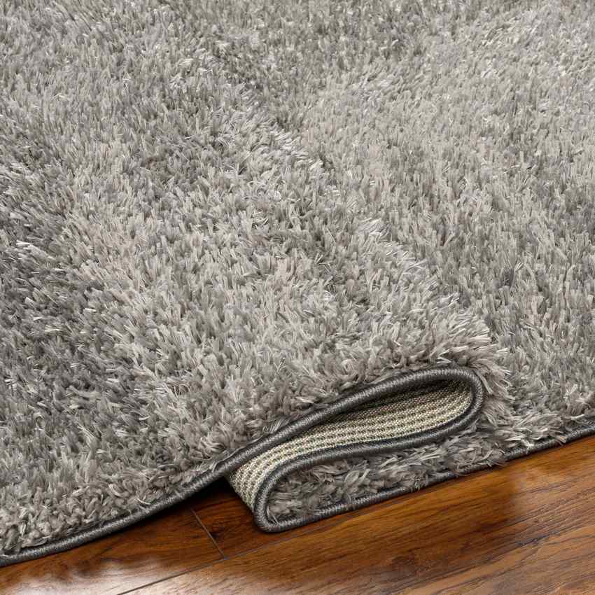 CHARON Tapis Shaggy I Tapis Moderne, Salon, Chambre I Tapis Uni à Poils Longs, Épais, Doux, Moelleux, Entretien Facile I Gris Foncé