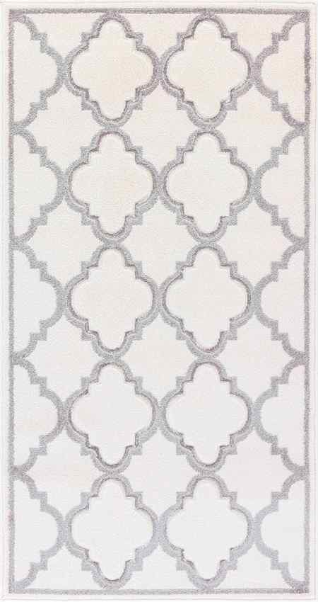 EUGENIO Tapis Scandinave I Tapis Moderne, Salon, Chambre I Tapis Contemporain, Poils Courts, Doux, Entretien Facile I Blanc, Gris