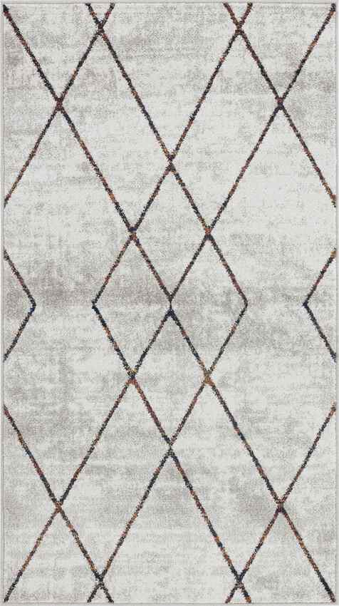 DINAH Tapis Scandinave I Tapis Moderne, Salon, Chambre I Tapis Contemporain, Poils Courts, Doux, Entretien Facile I Gris, Orange