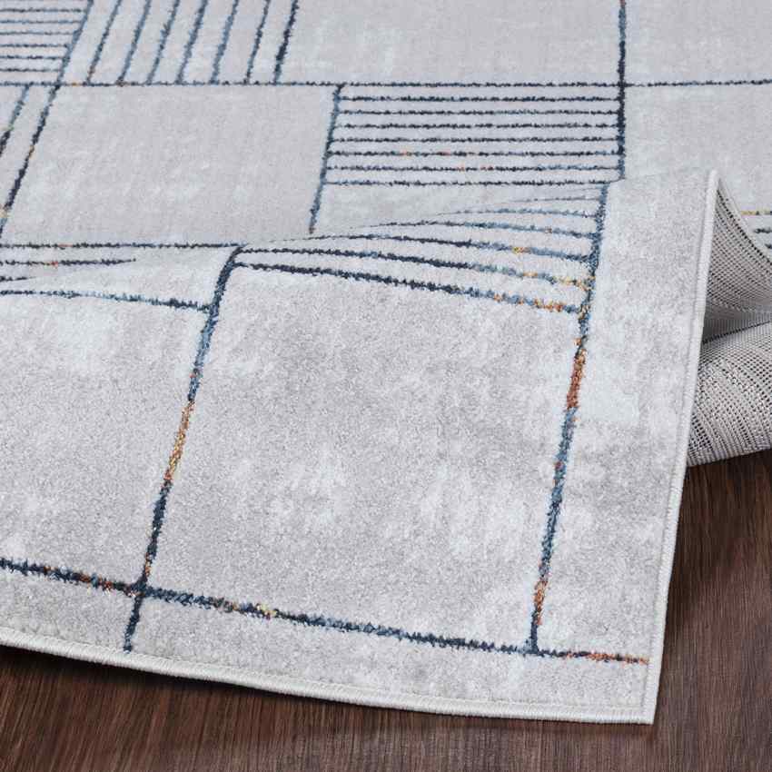 SHARISSE Tapis Scandinave I Tapis Moderne, Salon, Chambre I Tapis Contemporain, Poils Courts, Doux, Entretien Facile I Bleu, Orange