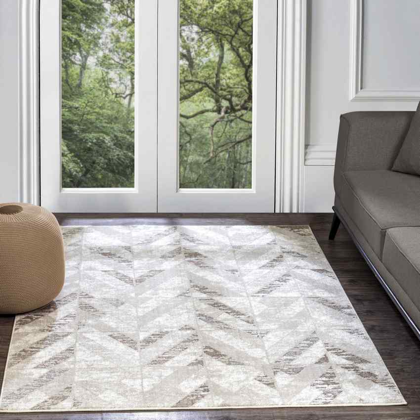 MARQUIE Tapis Scandinave I Tapis Moderne, Salon, Chambre I Tapis Contemporain, Poils Courts, Doux, Entretien Facile I Blanc, Gris