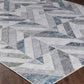 MARQUIE Tapis Scandinave I Tapis Moderne, Salon, Chambre I Tapis Contemporain, Poils Courts, Doux, Entretien Facile I Bleu, Gris